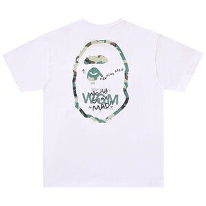 Bape Woodland Camo Big Ape Head T-Shirt White | A Bathing Ape